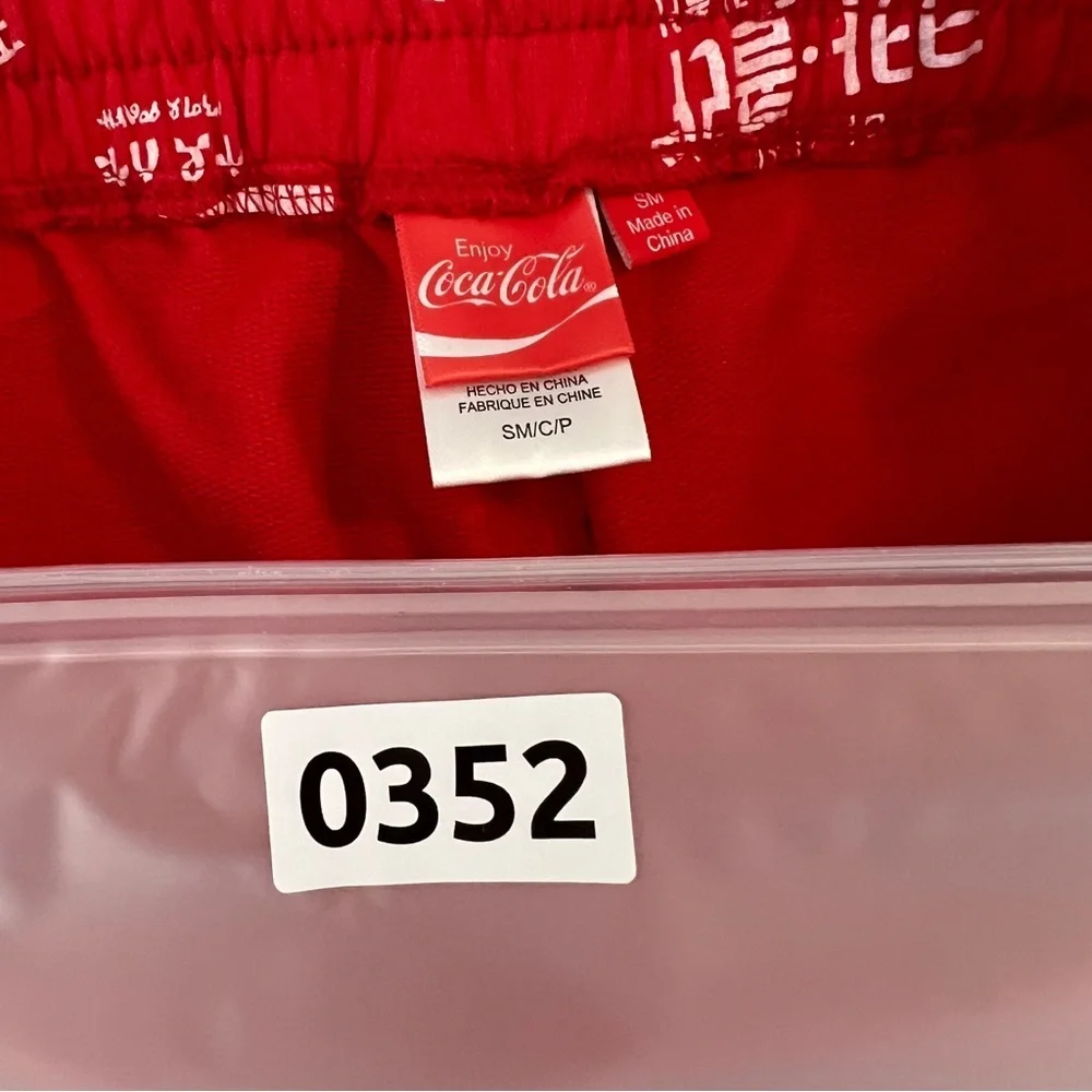Coca-Cola International Logo Shorts | Red & White | Graphic Shorts | Size Small